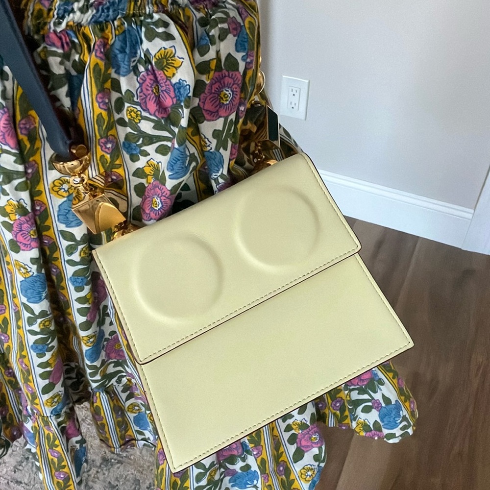 Elegant Cream and Blue Women's Bag